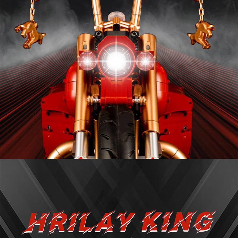 LEGO MOC Red Custom Chopper | 2111pcs - Brick Car Merchant