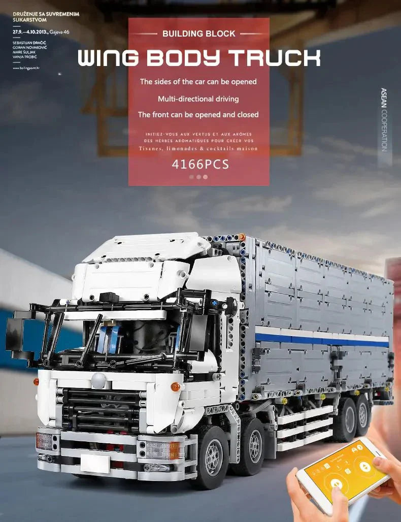 LEGO MOC RC Wing-Body Cargo Truck | 4166pcs - Brick Car Merchant