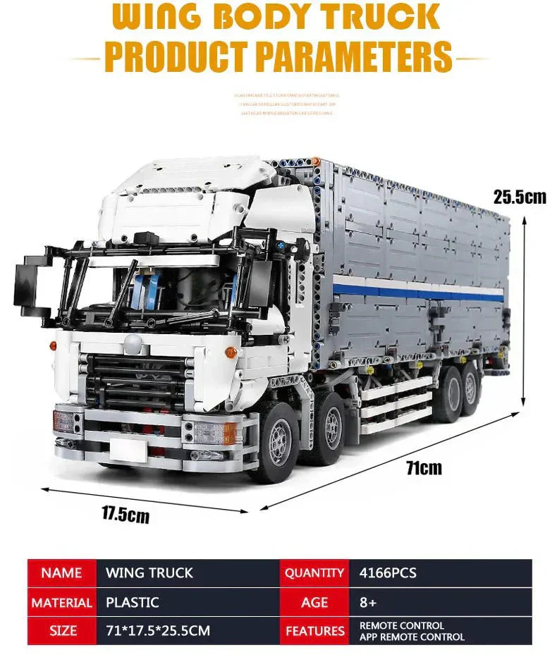 LEGO MOC RC Wing-Body Cargo Truck | 4166pcs - Brick Car Merchant