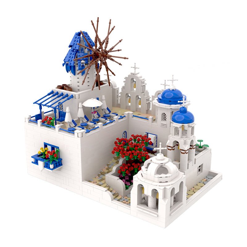 Brick MOC Santorini Levels | 2503pcs - Brick Car Merchant