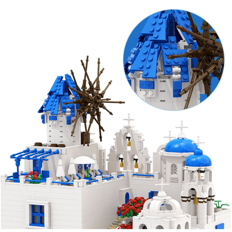 Brick MOC Santorini Levels | 2503pcs - Brick Car Merchant