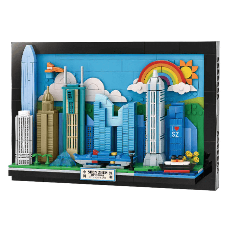 Brick MOC Shenzhen Skyline | 644pcs - Brick Car Merchant