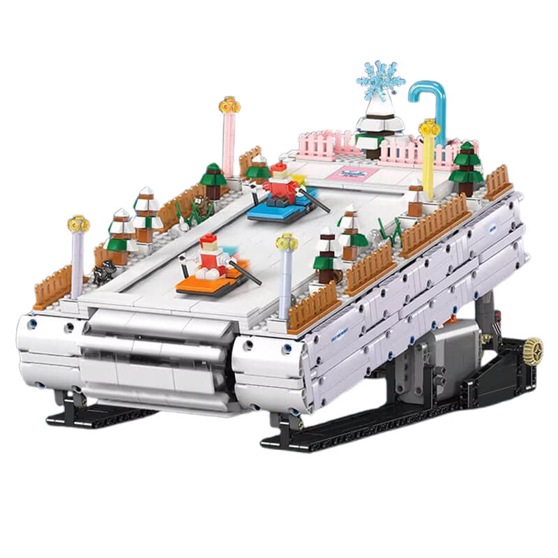 Brick MOC Motorized Ski Resort | 2180pcs - Brick Car Merchant