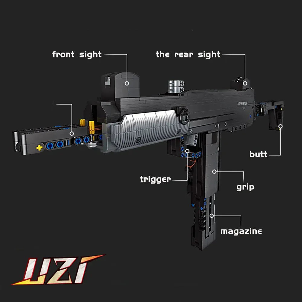 Brick MOC Tech UZI Sub Machine | 972pcs - Brick Car Merchant