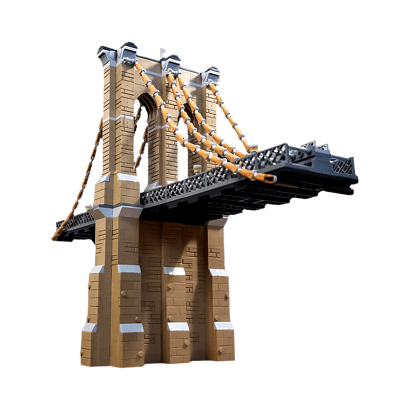 Brick MOC The Brooklyn Bridge | 2049pcs - Brick Car Merchant