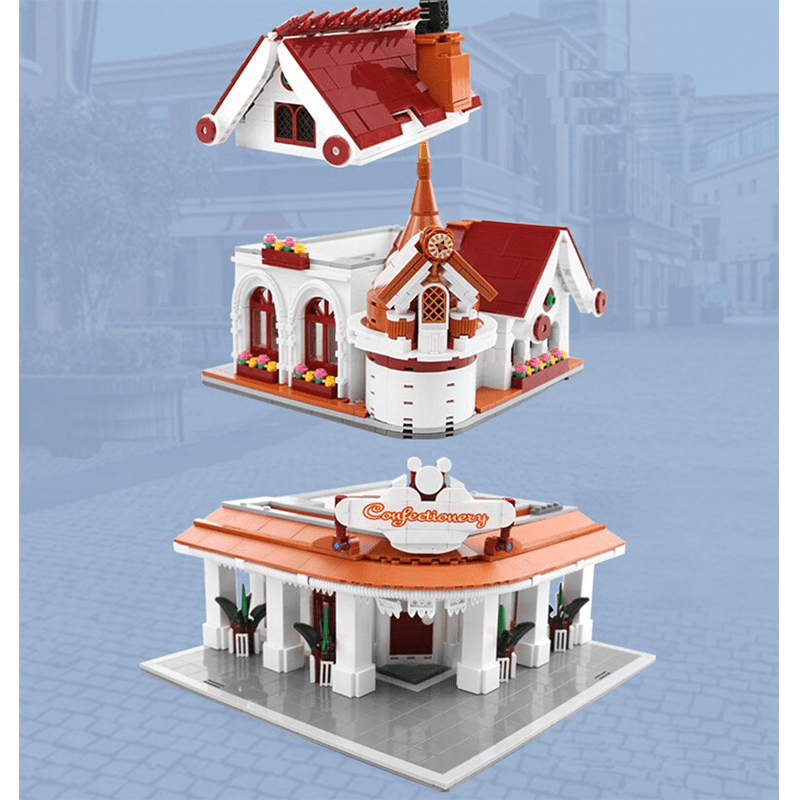 Brick MOC The Sweet Shop | 2615pcs - Brick Car Merchant