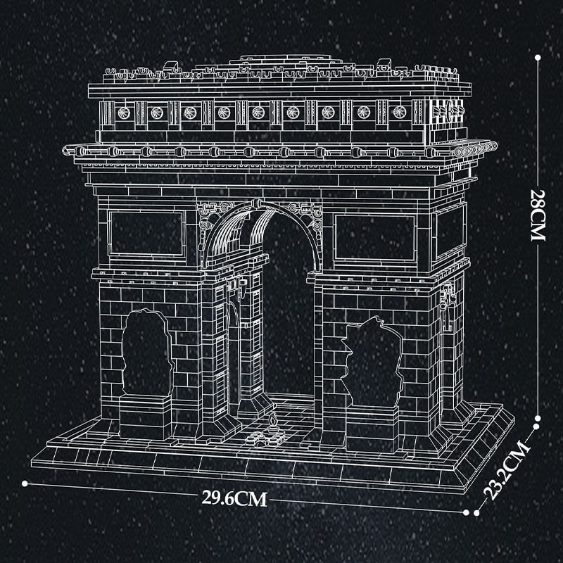 Brick MOC Arc de Triomphe | 3717pcs - Brick Car Merchant