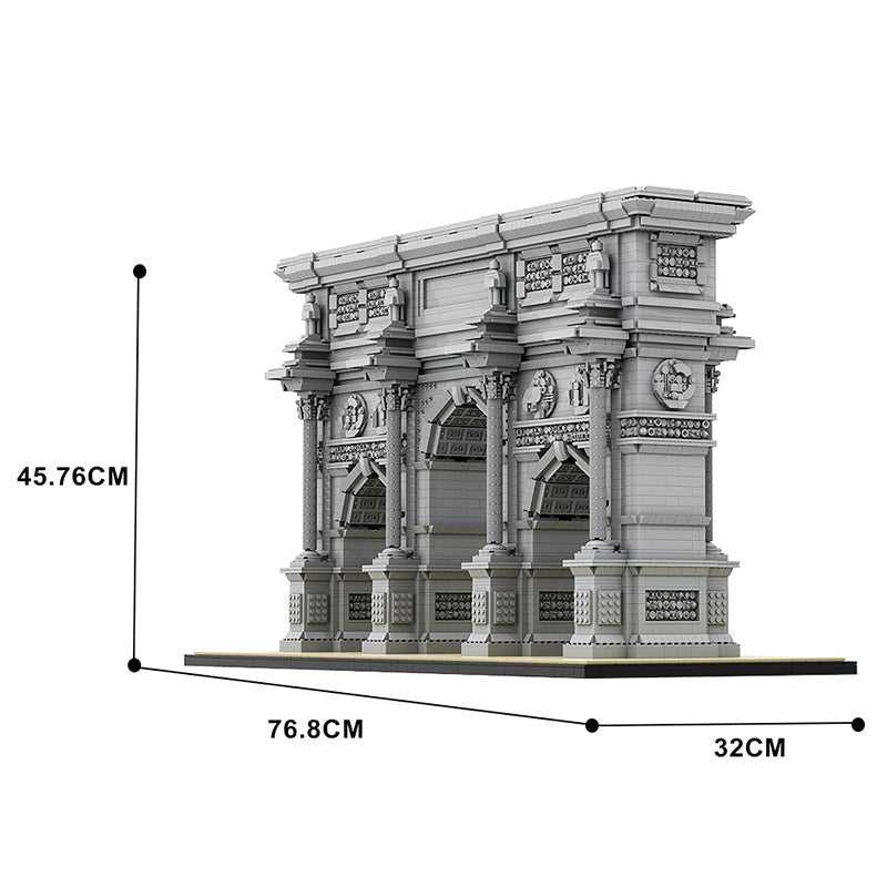 Brick MOC The Ultimate Arc de Triomphe du Carrousel | 7627pcs - Brick Car Merchant