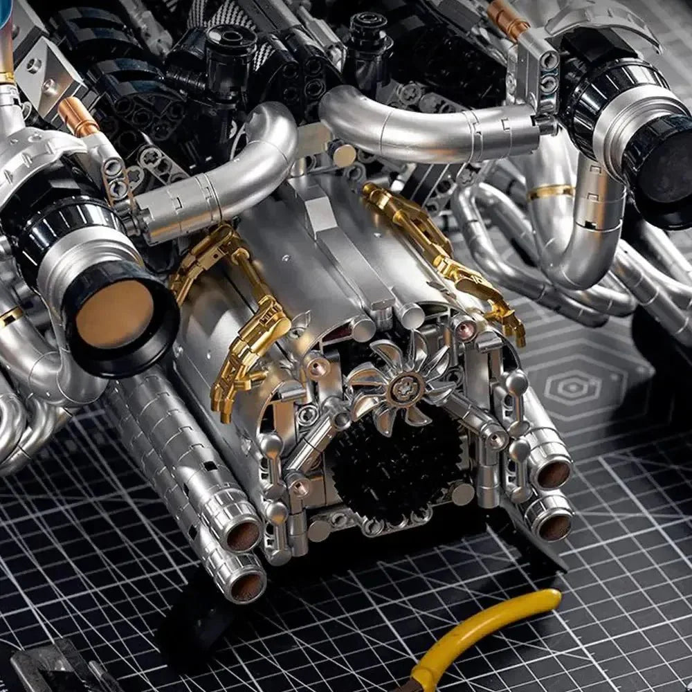 LEGO MOC V8 Turbocharged Engine | 2773pcs - Brick Car Merchant