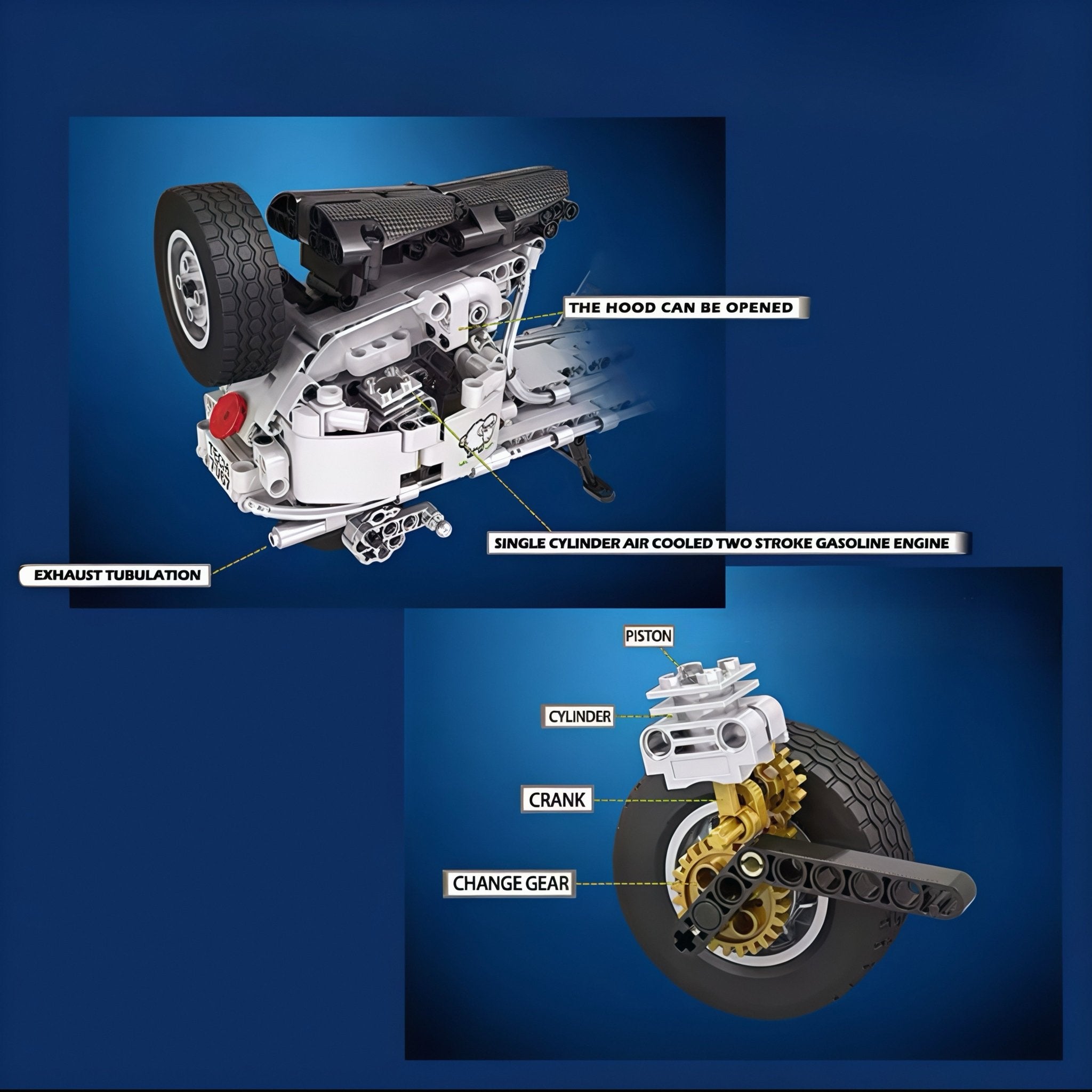 LEGO MOC 125cc City Scooter | 594pcs - Brick Car Merchant