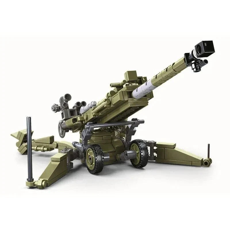 Brick MOC WW2 M777 Light Artillery | 258pcs - Brick Car Merchant