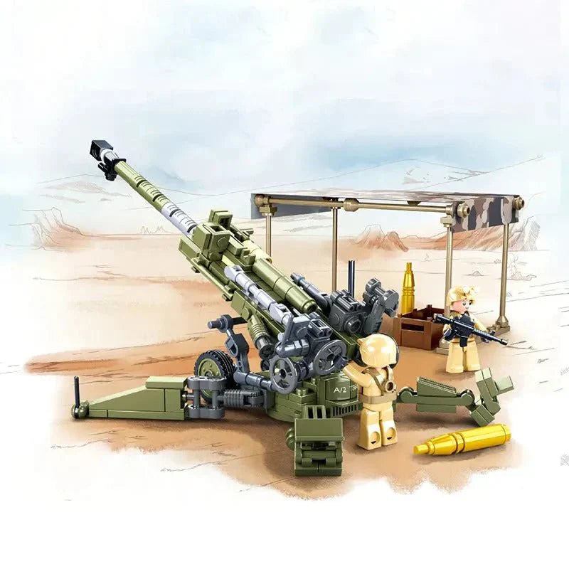 Brick MOC WW2 M777 Light Artillery | 258pcs - Brick Car Merchant