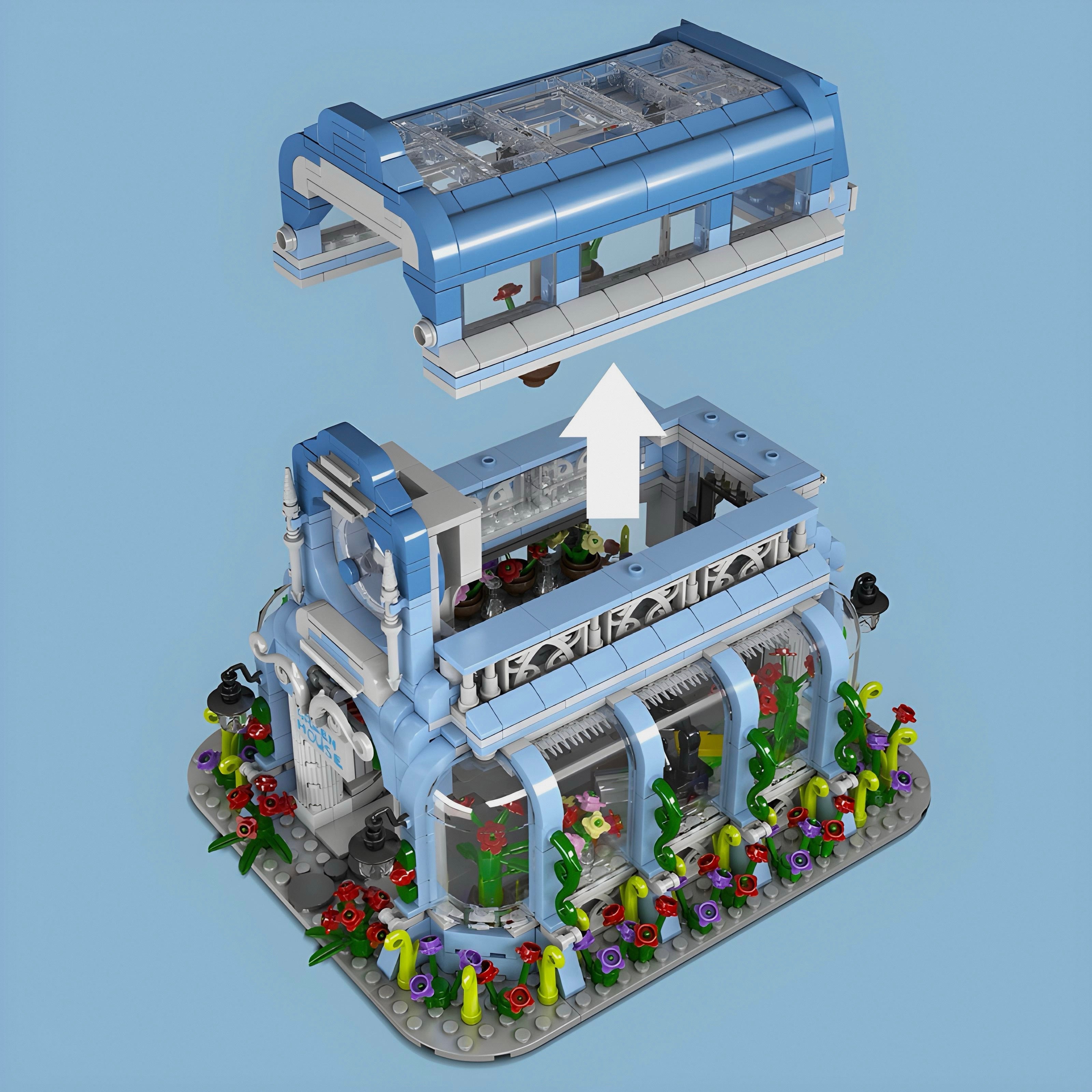 Brick MOC Green House | 1290pcs - Brick Car Merchant