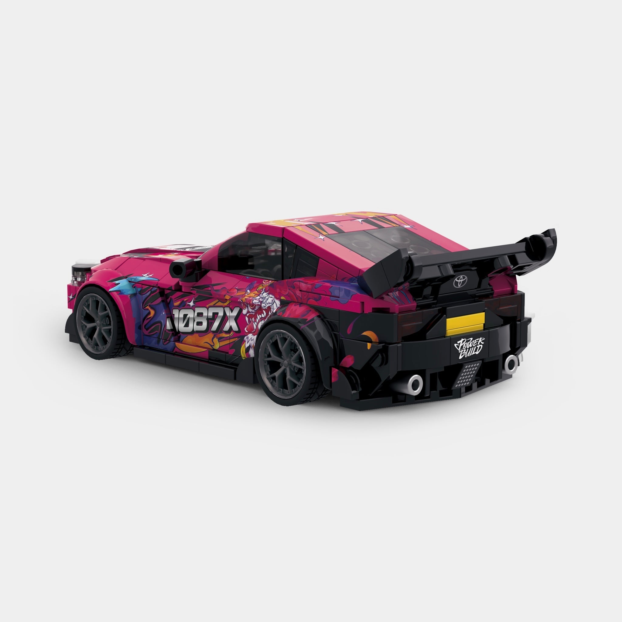 Brick MOC 1087x Drift Team Toyota Supra - Brick Car Merchant