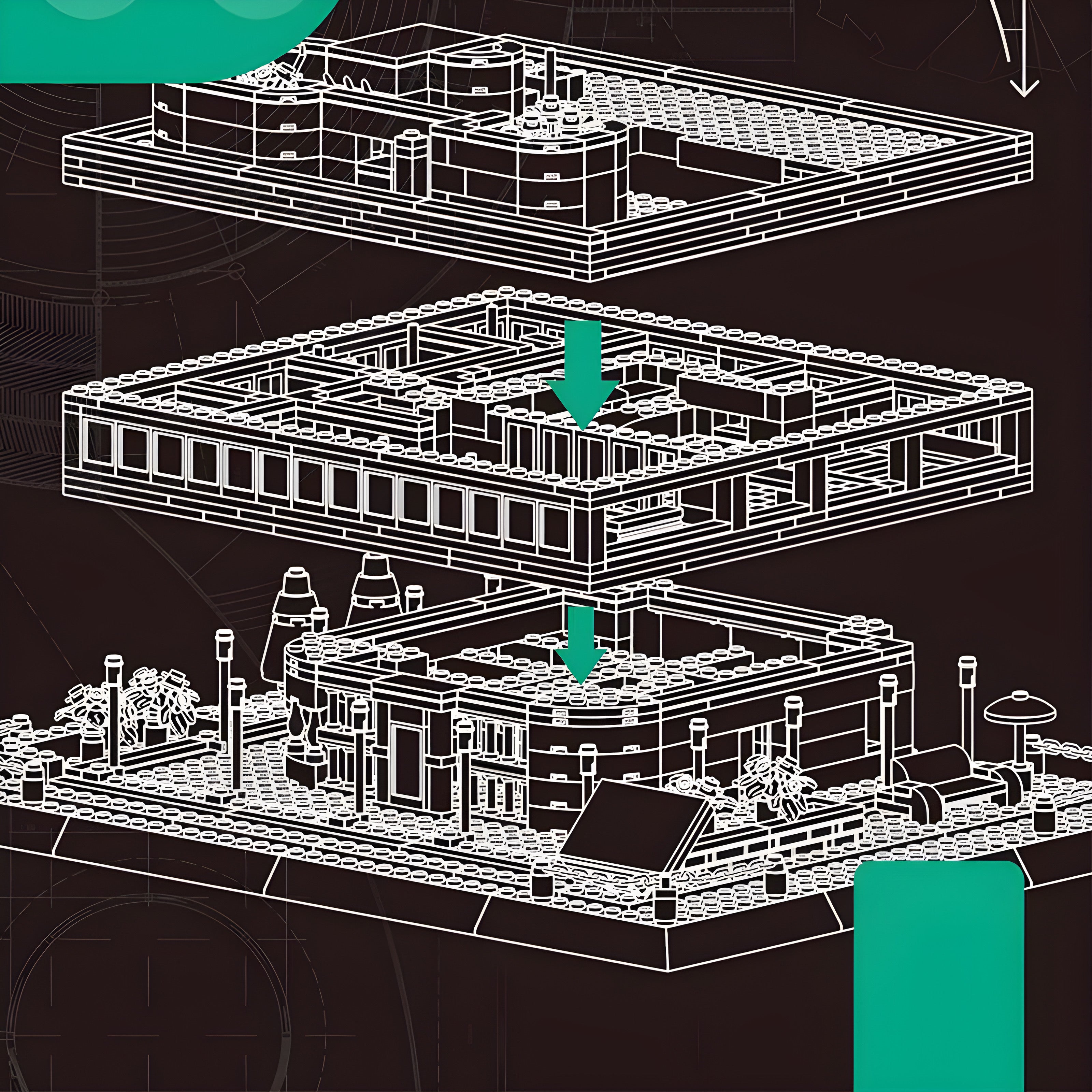 Brick MOC Villa Savoye, Paris | 1225pcs - Brick Car Merchant