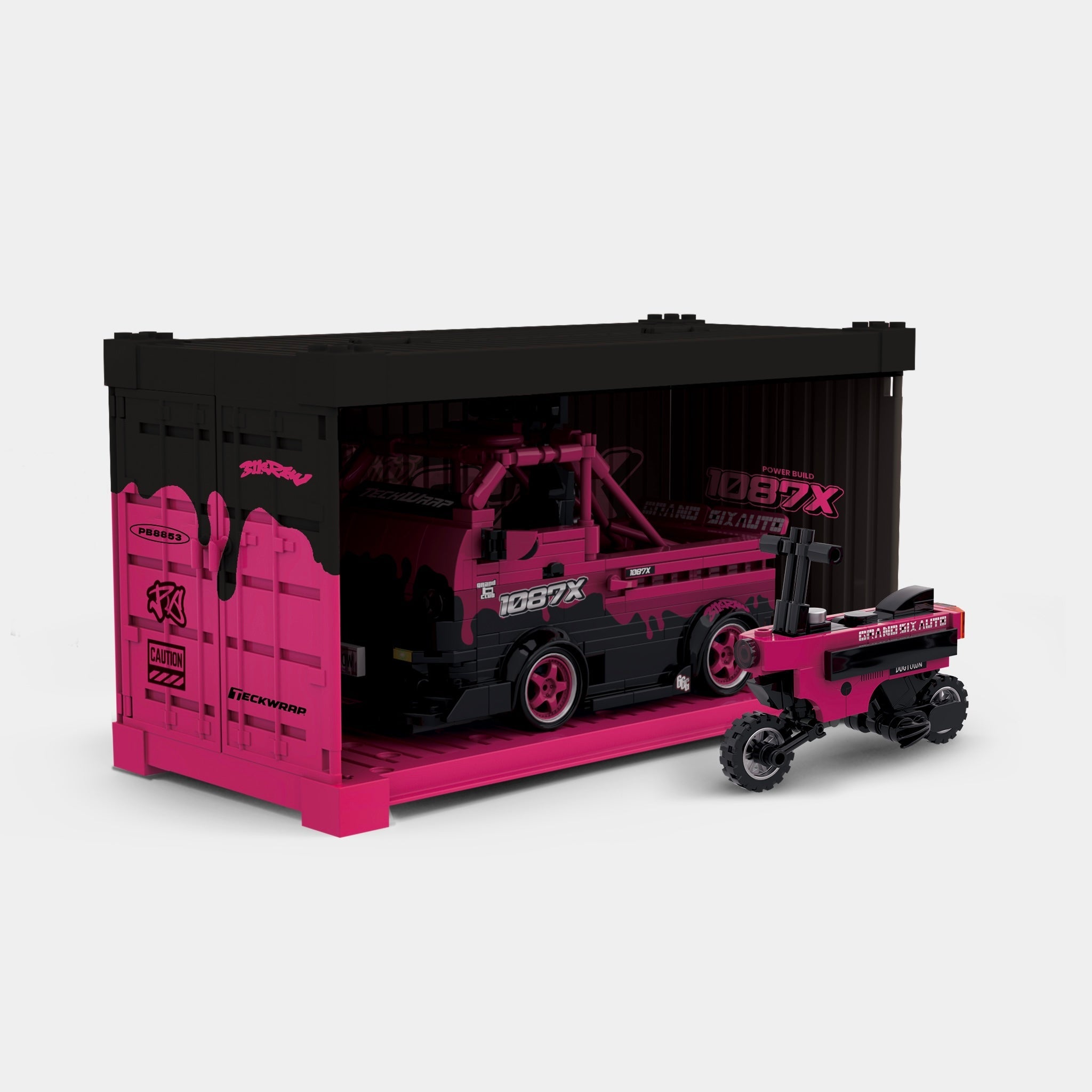 Brick MOC 1087x Drift Team Repair Truck - Brick Car Merchant