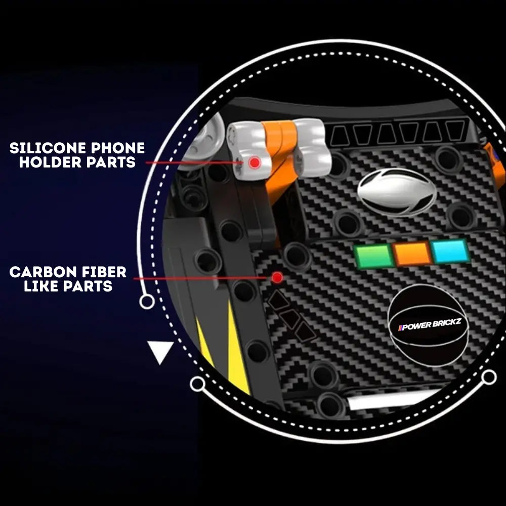 Brick MOC 1:1 CSL Elite GT3 F1 Steering Wheel | 934pcs - Brick Car Merchant