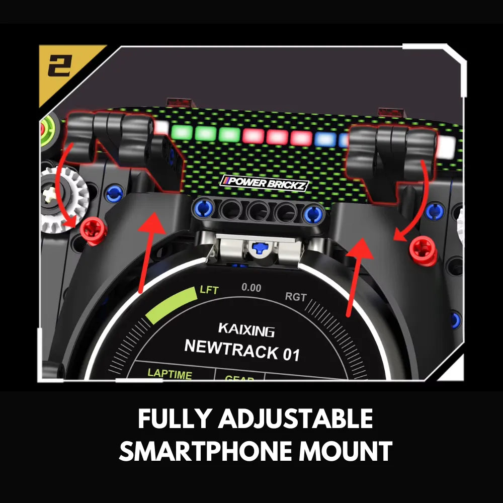 Brick MOC 1:1 Podium Steering Wheel GT3 | 903pcs - Brick Car Merchant