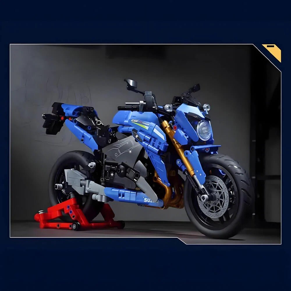 Brick MOC 1000cc Naked Street Bike | 1016pcs - Brick Car Merchant