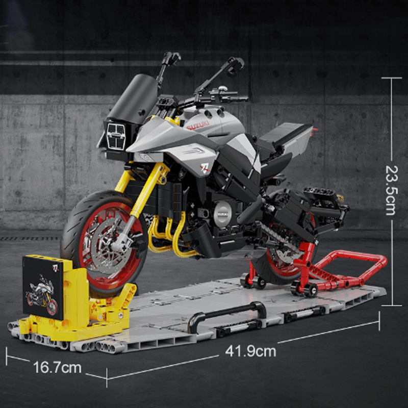 Brick MOC 1000cc Retro Sport Bike | 1104pcs - Brick Car Merchant