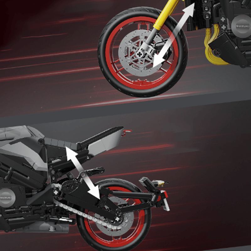 Brick MOC 1000cc Retro Sport Bike | 1104pcs - Brick Car Merchant