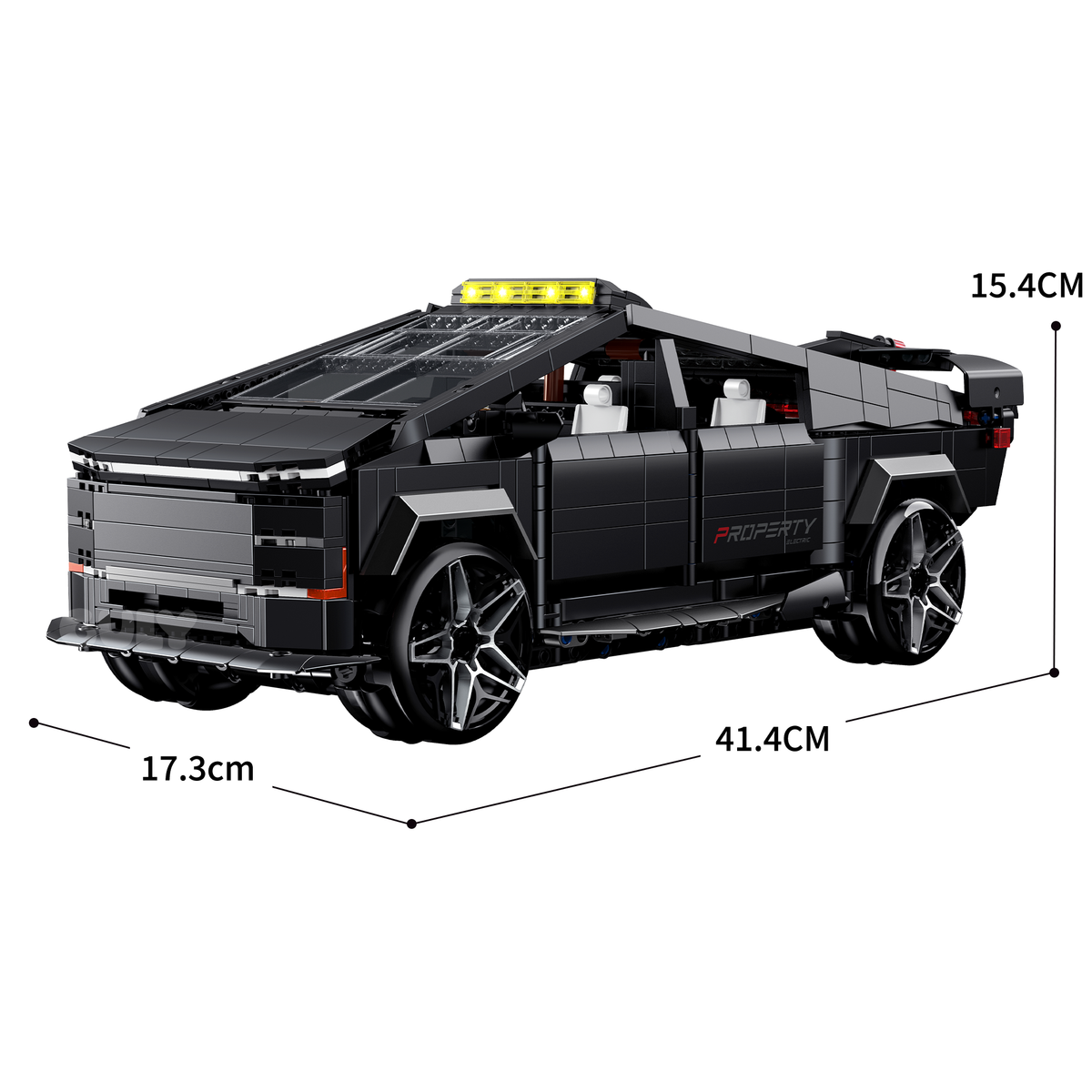Brick MOC Tesla Cybertruck Voltage Truck Edition | 1572 pieces - Brick Car Merchant
