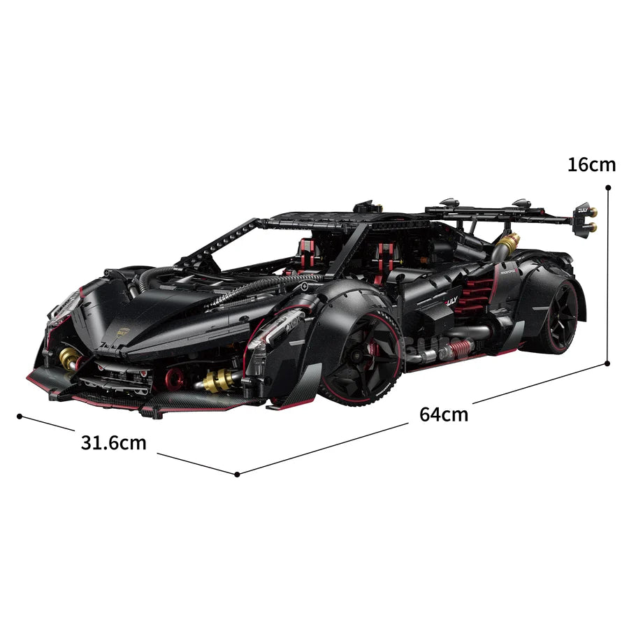 Brick MOC Lamborghini "Venomcraft" Veneno | 3809 pieces - Brick Car Merchant