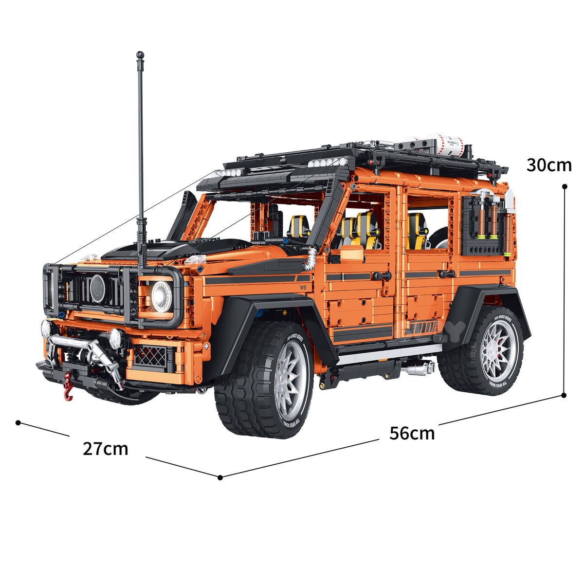 Brick MOC Mercedes AMG "Amber Fortress" G63 | 3914 pieces - Brick Car Merchant