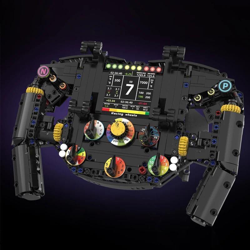 Brick MOC 1:1 Formula Racing Steering Wheel | 849pcs - Brick Car Merchant