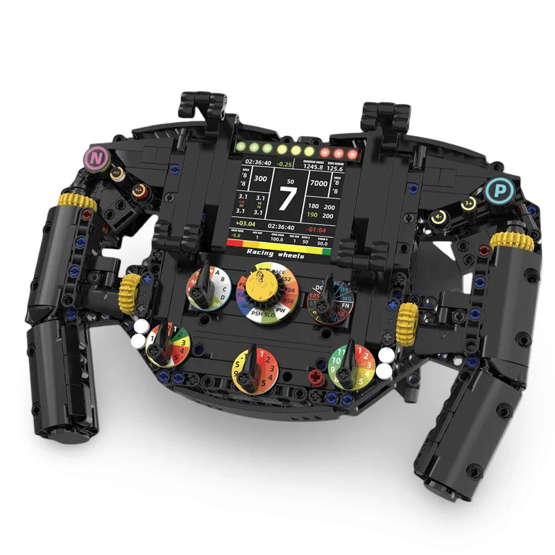 Brick MOC 1:1 Formula Racing Steering Wheel | 849pcs - Brick Car Merchant