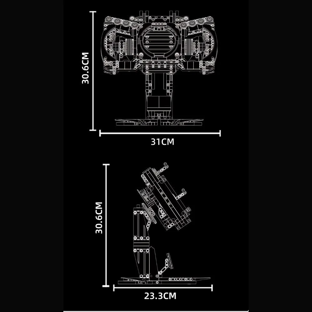 Brick MOC 1:1 Podium Steering Wheel GT3 | 903pcs - Brick Car Merchant