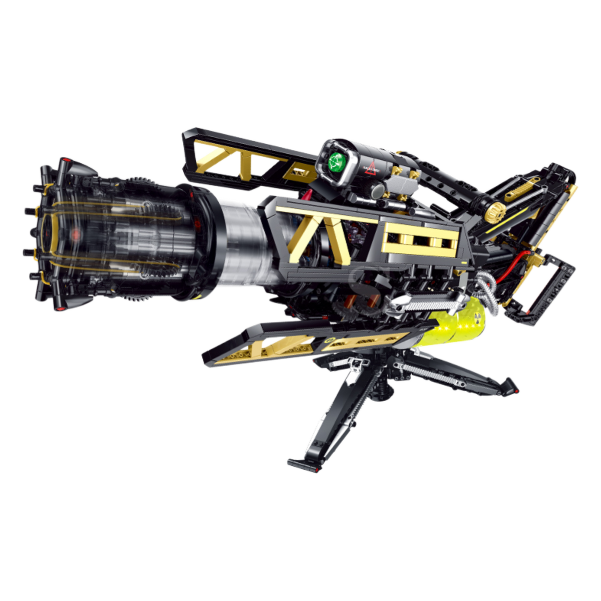 Brick MOC Thunder Volley Rotary Blaster | 2837 pieces - Brick Car Merchant