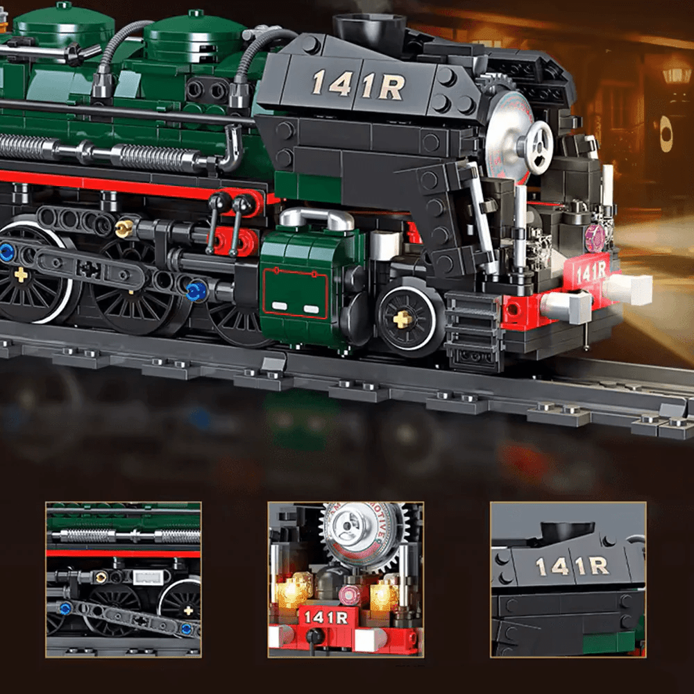 Brick MOC 141 R French Steam Locomotive | 1781pcs - Brick Car Merchant