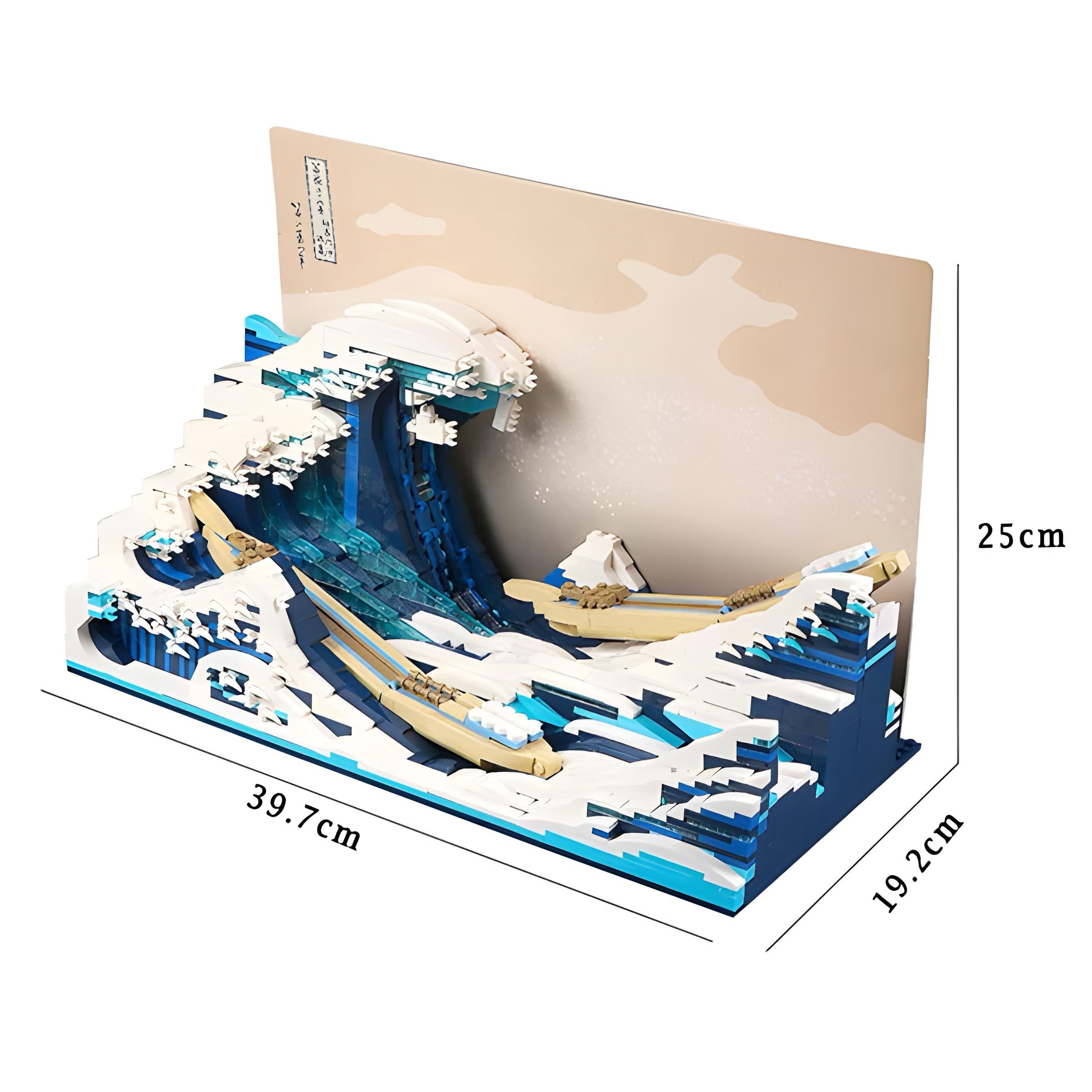 Brick MOC The Great Wave Of Kanawaga | 1832pcs - Brick Car Merchant