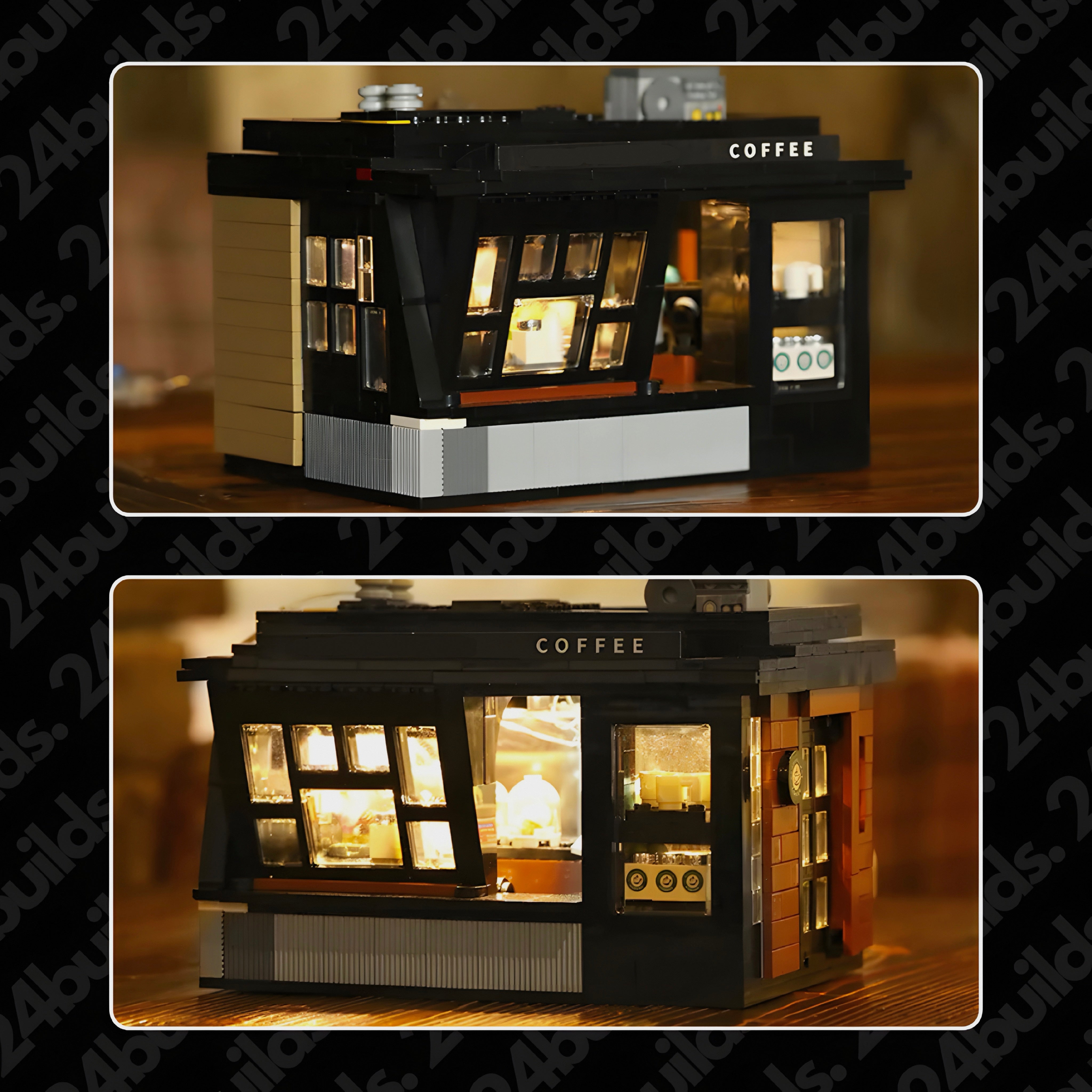 Brick MOC Street Coffee House | 770pcs - Brick Car Merchant