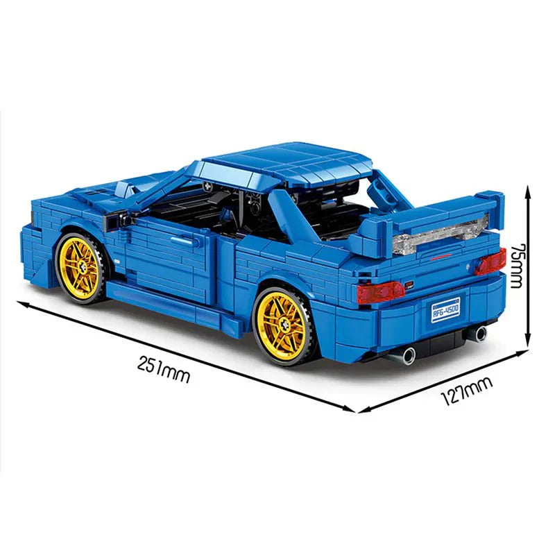 Brick MOC 1998 WRX STI Rally Turbo Coupe | 896pcs - Brick Car Merchant