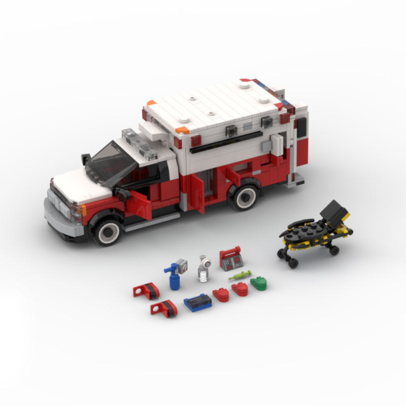 Brick MOC Ambulance - Brick Car Merchant