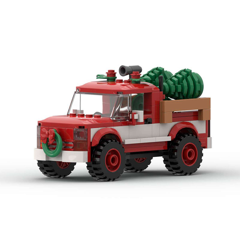 Brick MOC Santa's Christmas Pickup Truck - Brick Car Merchant
