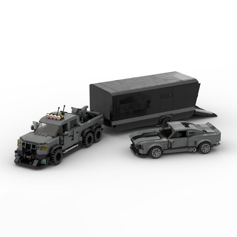 Brick MOC Ford VelociRaptor 6x6 with Mustang GT500 - Brick Car Merchant