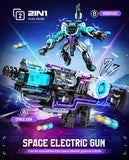 LEGO MOC 2 in 1 Transforming Electric Space Gun and Robot Building Toy, Futuristic Mechanical Interactions and Lighting Effects | 3037 pcs - Brick Car Merchant