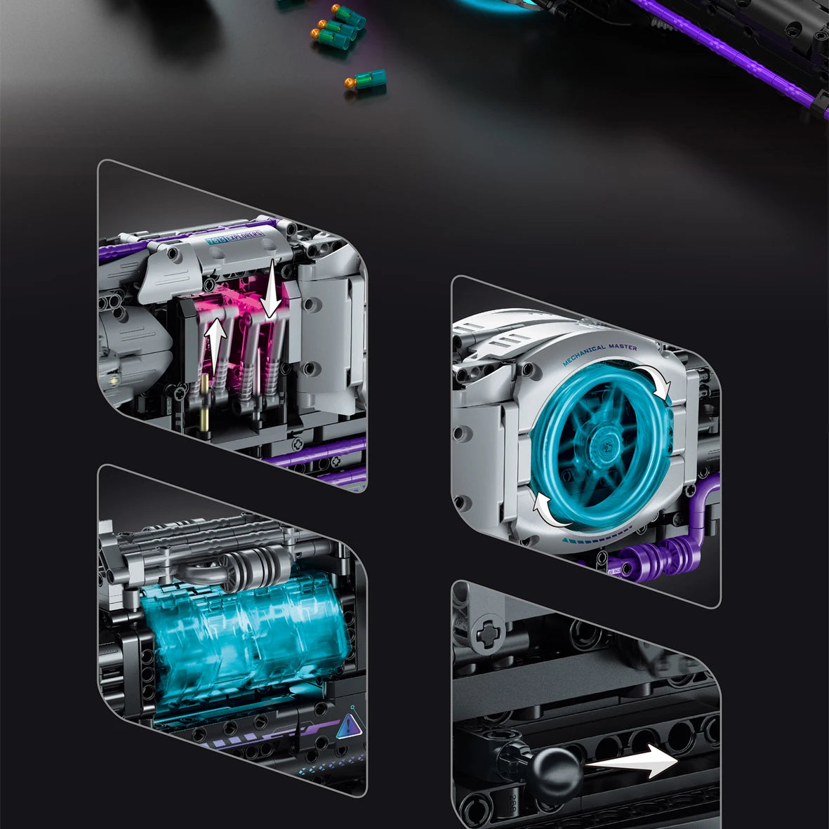 Brick MOC 2 in 1 Transforming Electric Space Gun and Robot Building Toy, Futuristic Mechanical Interactions and Lighting Effects | 3037 pcs 2-in-1 Robot & Space Gun MOC Kit | 3037pcs - Brick Car Merchant