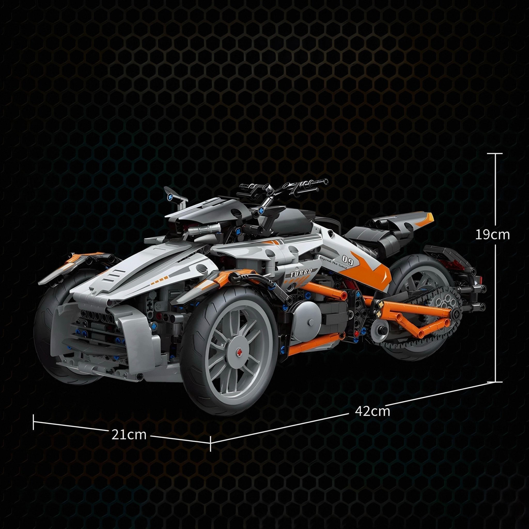 Brick MOC 2021 Sport Touring Trike | 1228pcs - Brick Car Merchant