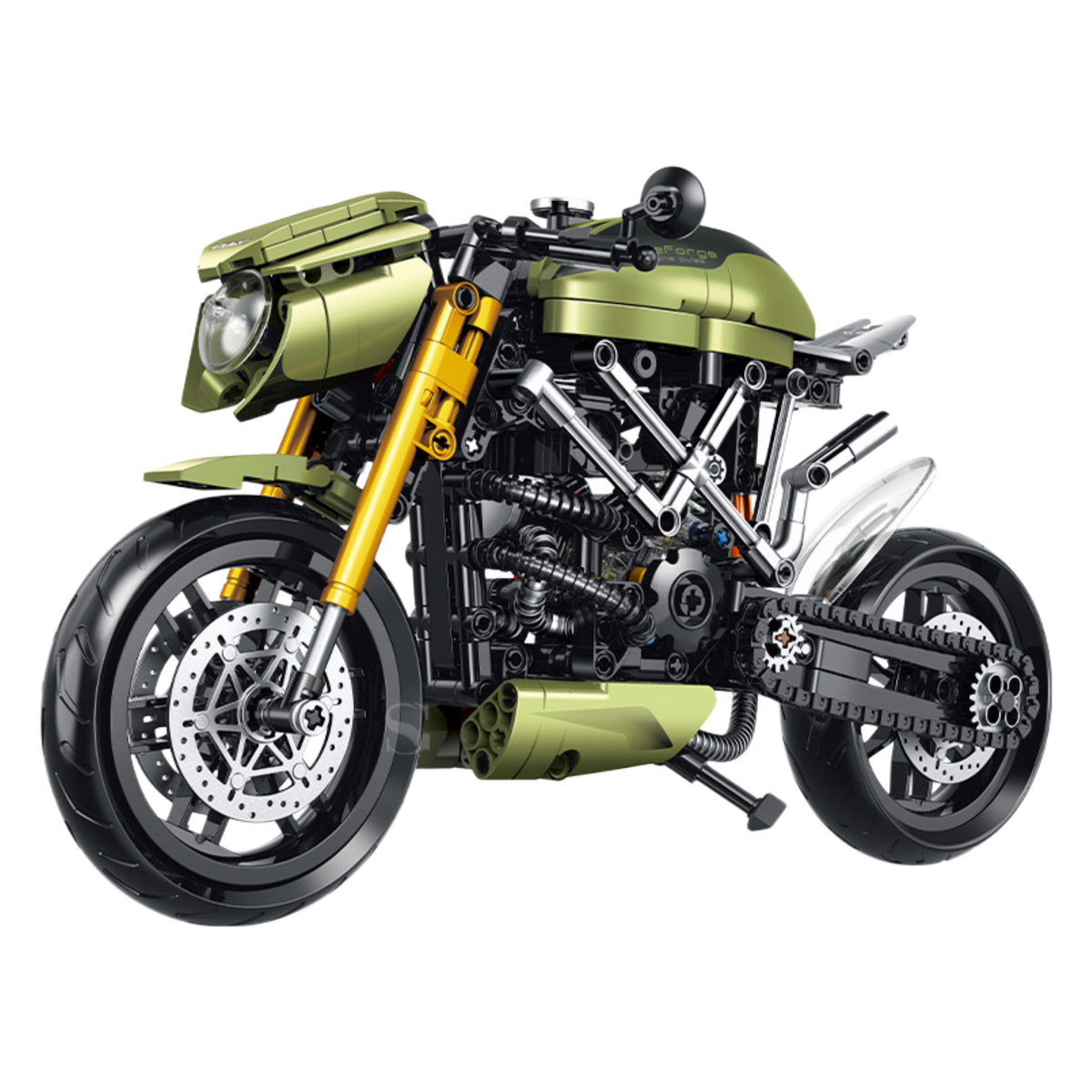 Brick MOC 1:8 Ducati 848 Custom Cafe Racer | 533pcs - Brick Car Merchant