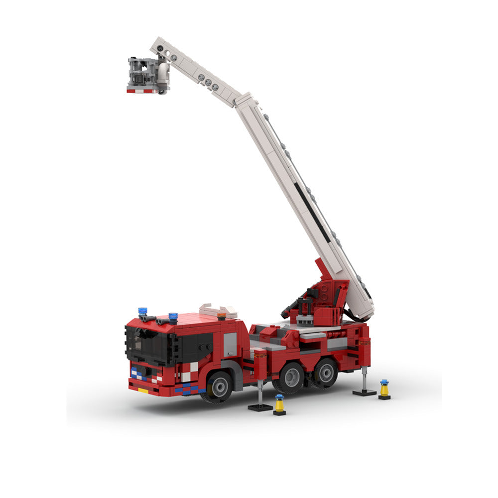 Brick MOC Econic Aerial Lift Fire Truck - Brick Car Merchant