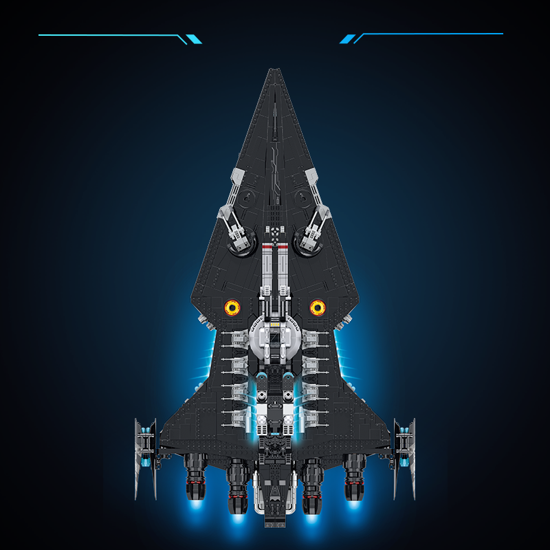 Brick MOC Dark Meridian Space Cruiser | 2628pcs - Brick Car Merchant