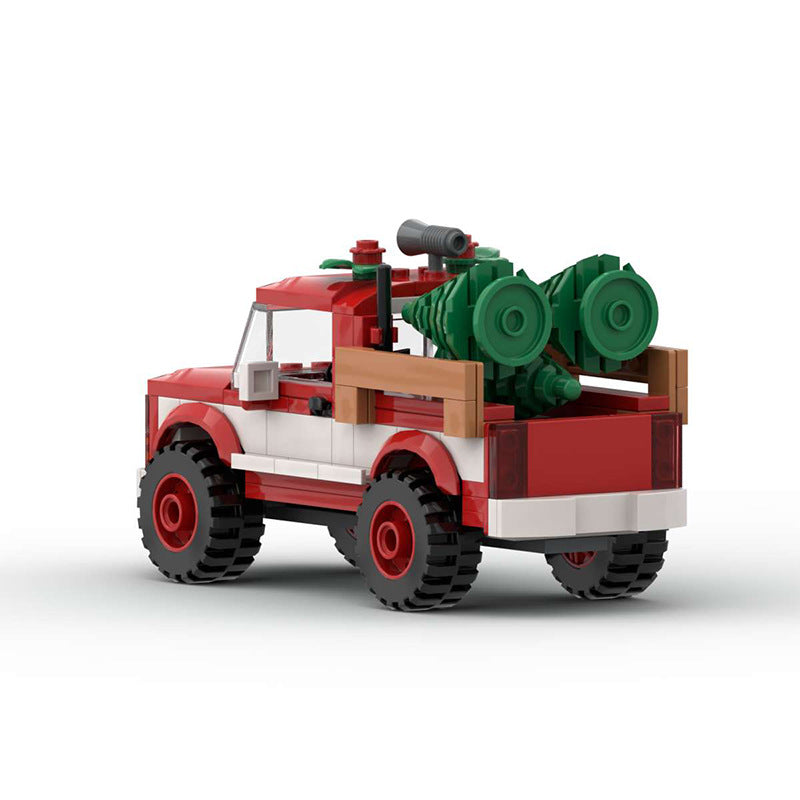 Brick MOC Santa's Christmas Pickup Truck - Brick Car Merchant