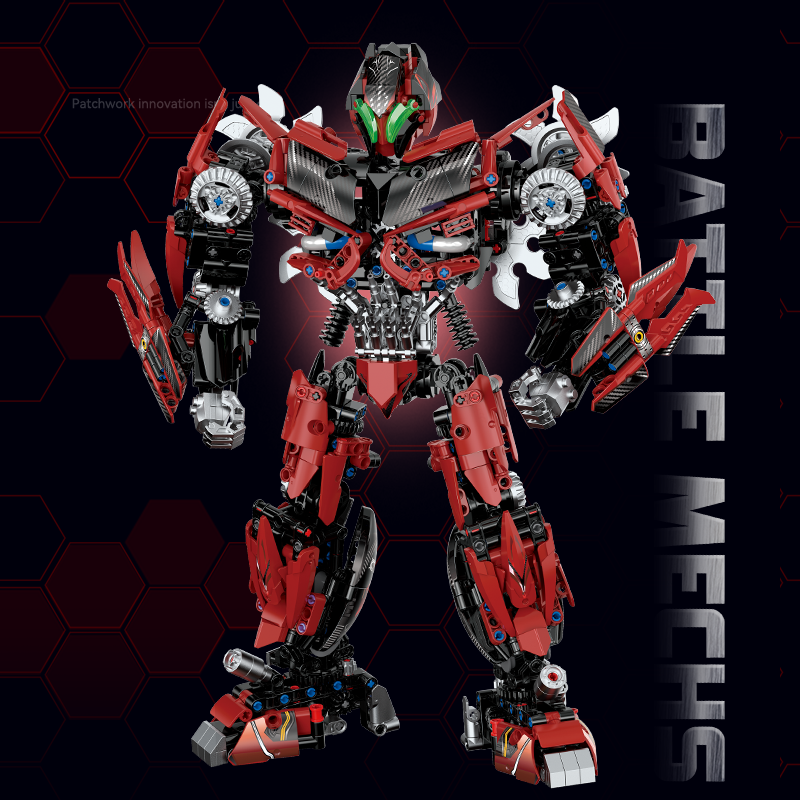 Brick MOC Crimson Havoc Battle Mecha | 1221pcs - Brick Car Merchant