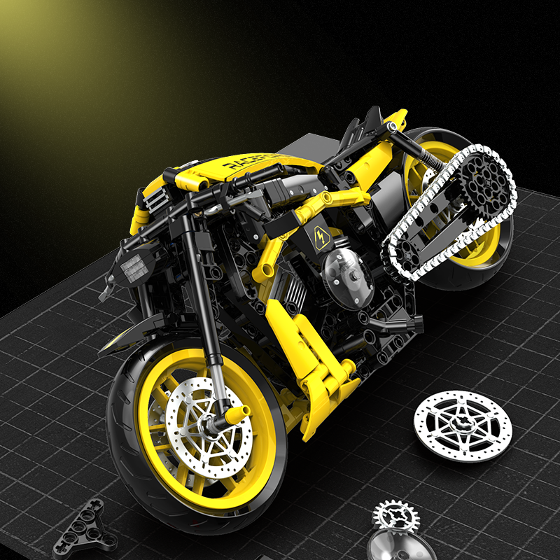 Harley-Davidson V-Rod Yellow Custom 1:8 building set - image 6