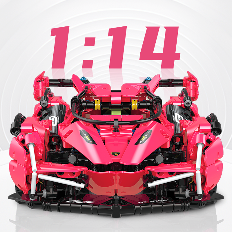 Brick MOC Lamborghini V12 Concept Candy Edition | 1126 pieces - Brick Car Merchant