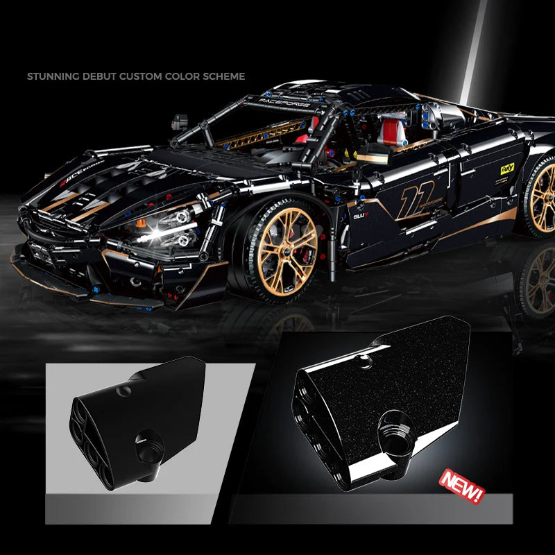 Brick MOC McLaren 720S Stealthwing Edition | 3658 pieces - Brick Car Merchant